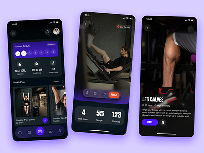 Fitness Mobile App android app best shot colors design exxercise fitness gym ios app mobile ui user experience user interface ux