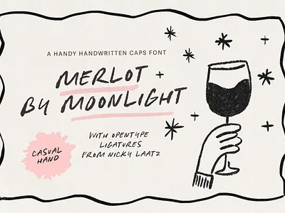 Merlot By Moolight Font branding doodle drawings font fonts handwriting handwritten invitations notes poster typeface typography