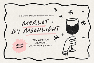 Merlot By Moolight Font branding doodle drawings font fonts handwriting handwritten invitations notes poster typeface typography