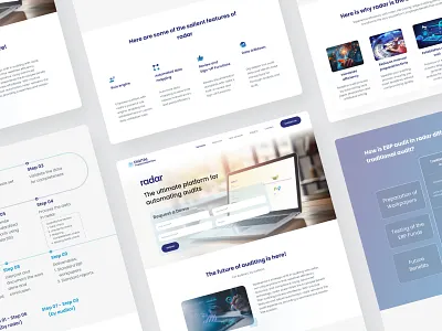 Radar – Audit Automation Web UI audittech automationdesign b2bdesign claritydrivendesign cleanui infographicux productwebsite radar saasplatformui uxforenterprise webdesign
