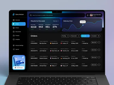 Logistics Fleet Management Dashboard backend development services custom software development dashboard dashboard ui interactive map logistics modern dashboard ui design web app web application design web design web design inspiration web ui