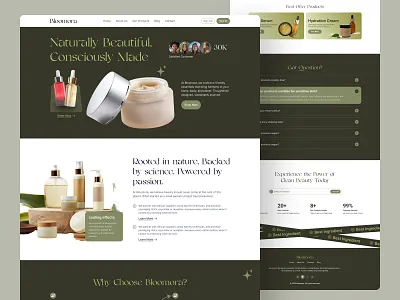 Skincare Cosmetic E-Commerce Website Design animation landing page ui uiux ux web website