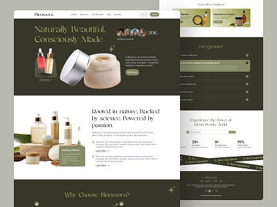 Skincare Cosmetic E-Commerce Website Design animation landing page ui uiux ux web website