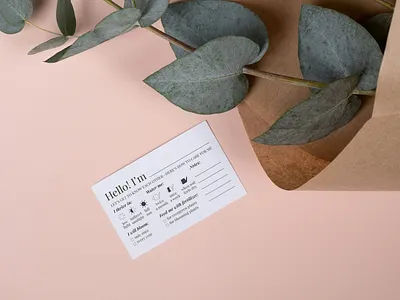 Custom Plant Care Card Design for Flower Shop Clients brand strategy branding delfina the designer design florist flower shop plant care ux