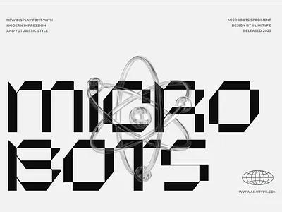 Microbots - Futuristic Font display font graphic design letters font modern font sci fi font type design