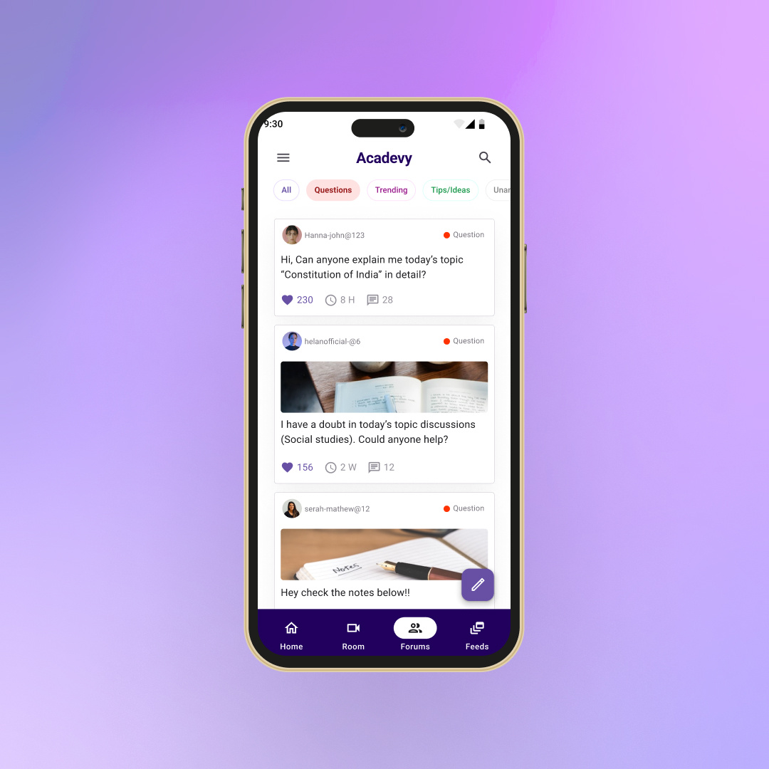 Acadevy - Learn from anywhere. aidesign branding dailyui design elearning figma graphic design homepage mobile ui ux website