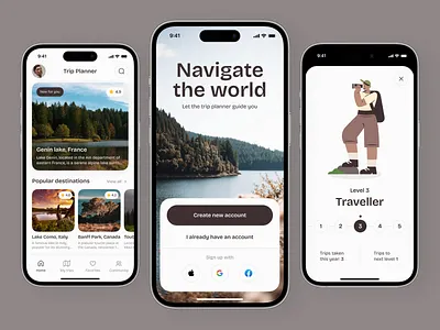 Travel Itinerary Planner Mobile App app design application ui mobile mobile app mobile app design mobile ui modern ui planner app travel app ui design ui ux design