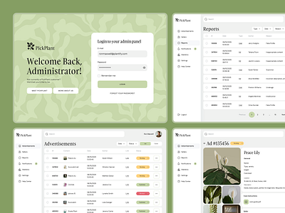 Admin Panel Dashboard for Plant Marketplace admin dashboard admin panel analytics dashboard application ui best web design core app dashboard dashboard ui marketplace modern dashboard ui ux design web app web application design web interface design web ui design