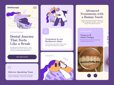 Branding and Web Design ✦ Dental Tourism branding business illustrations dental design digital art editorial illustration graphic design illustration landing page no code stomatology tilda ui uxui web design