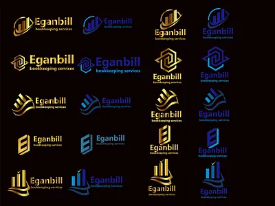 Eganbil Bookkeeping Service Logo modern branding
