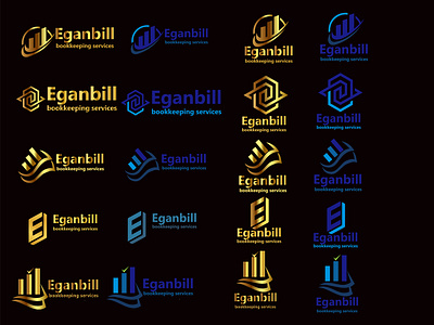 Eganbil Bookkeeping Service Logo modern branding