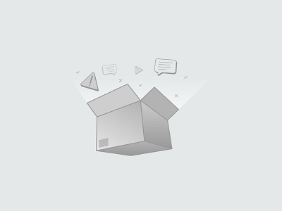 Package with alerts delivery illustration logistics notification pack vector