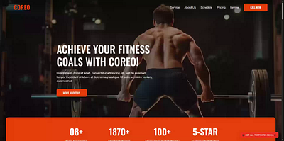 Coreo - website made for boutique gyms and personal trainers. branding figma framer gym landing page ui web design webflow