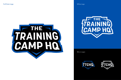 The Training Camp HQ - Sports Logo baseball camp logo baseball logo graphic design homeplate logo logo design sports logo training logo
