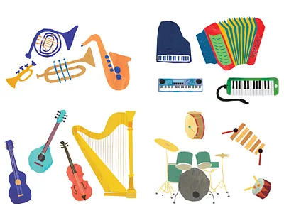 Children's illustration book design children design graphic design illustration music vector