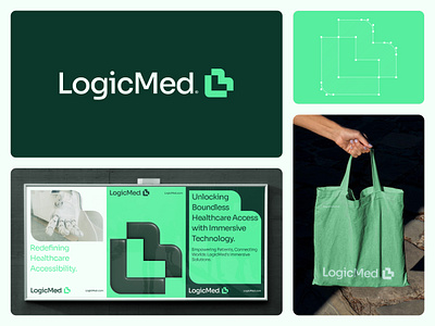 LogicMed brand branding design health healthcare heart icon l letter logic logo logodesign med medical minimal pharma pharmacy