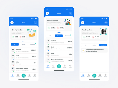 Tax & Expenses Management App management app mobile app mobile app design mobile ui tax tax expenses management app ui design uiux