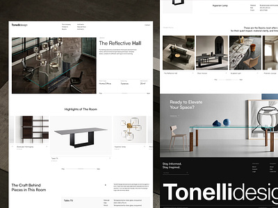 TD - Interior Design Furniture Company Website - Room Showcase architecture collection company profile corporate furniture inspiration interior design lookbook luxury minimalist modern portfolio professional project page room showcase ui web design website website page