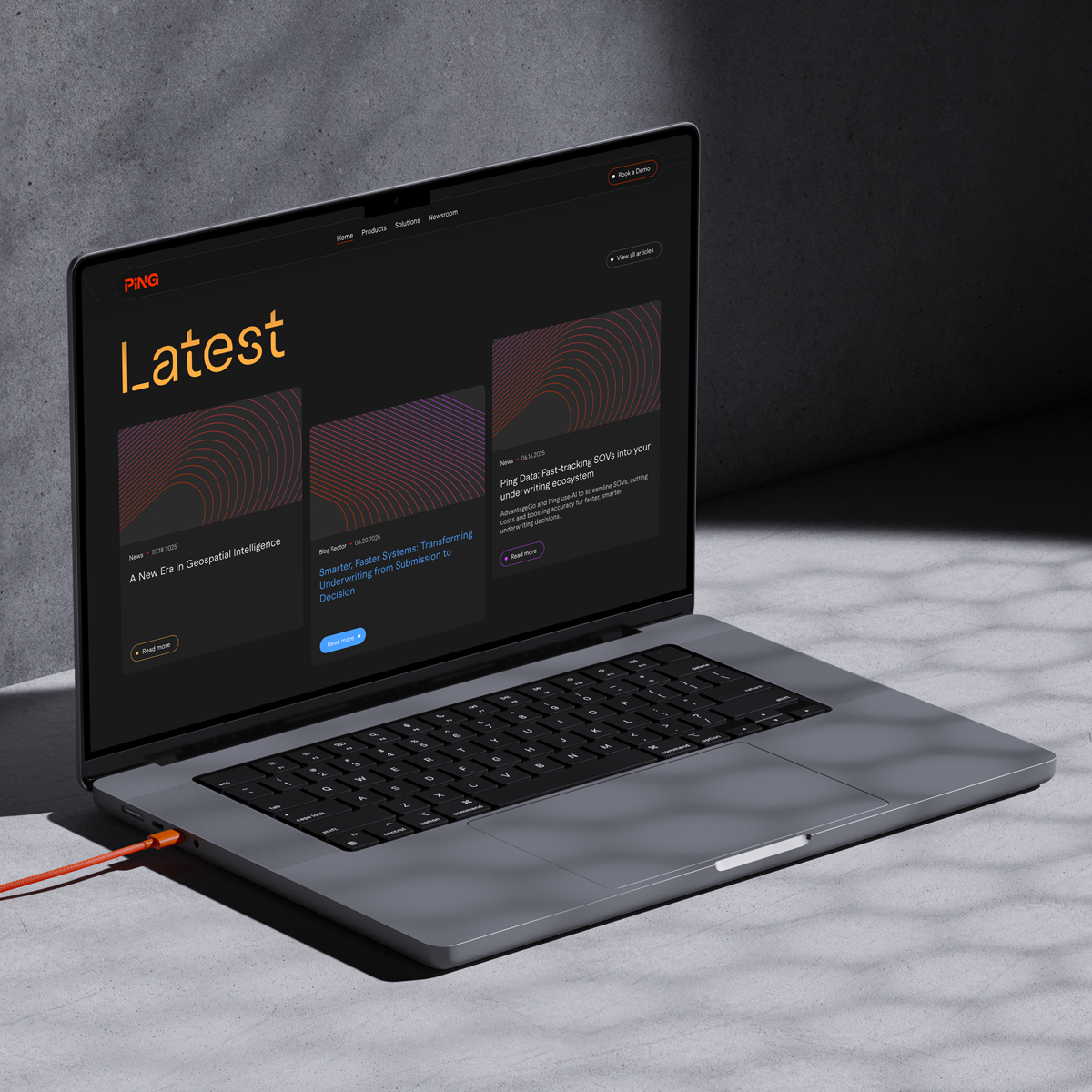 PingIntel Website branding data design intelligence interactive interface pingintel ui website