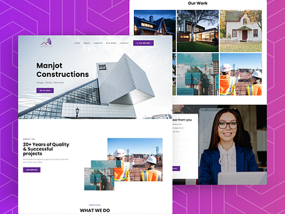Construction Company | Web design | UI/UX | Landing Page architecture ui builder ui building firm clean design clean layout construction website contractor website corporate website engineering website industrial ui infrastructure ui land development minimal design modern ui property website real estate ui ui ux web design