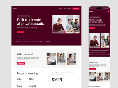 Gelist – Smart Design for Private Funds design designsystem dribbbleshowcase fintechdesign landing page ui uidesign web web design webdesign website