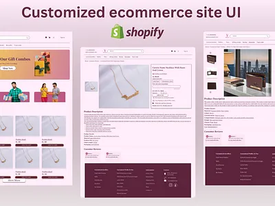 Customized Ecommerce site UI #Shopify branding logo shopify ui