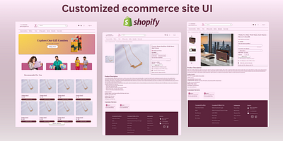 Customized Ecommerce site UI #Shopify branding logo shopify ui