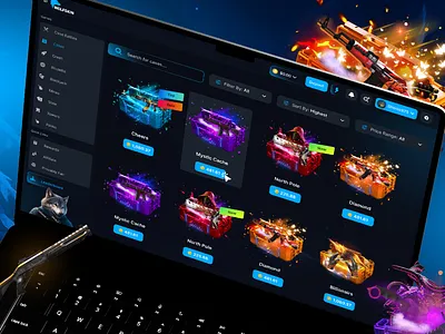 Case Opening Game UI Kit betting case game case opening casino casino game csgo design figma game game design igaming ui ui design