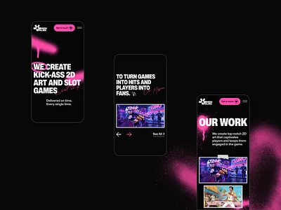 High Palma adaptive art colorful creative graphic design mobile pink ui ux web design