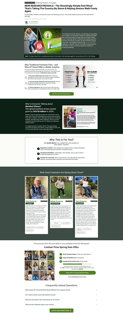 Footwear - Funnelish advertorials advs clone funnelish design designing funnel figma to funnelish footwear funnel funnelbuilder funnelish sales funnel