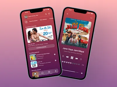 Minimal and Seamless Music Player App UI Design ui uiux user centric design ux design