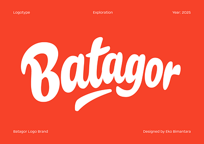 Logotype; Batagor batagor brand branding design food graphicdesign indonesian lettering logotype type typedesign typeface typography