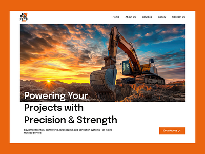 FS.TP Construction Rental Landing Page Design clean construction rental companu construction rentals equipment rentals landing page landing page design modern professional design rental company rental website stunning ui ui design user experience user experience design ux ux design uxui design website design website uiux design