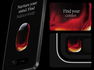 Mindfulness App - Exploration app design mindfullnes mobile app ui ui app uidesign wellnes