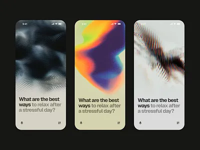 Exploring visuals for AI voice chat ai chat design mobile ui voice