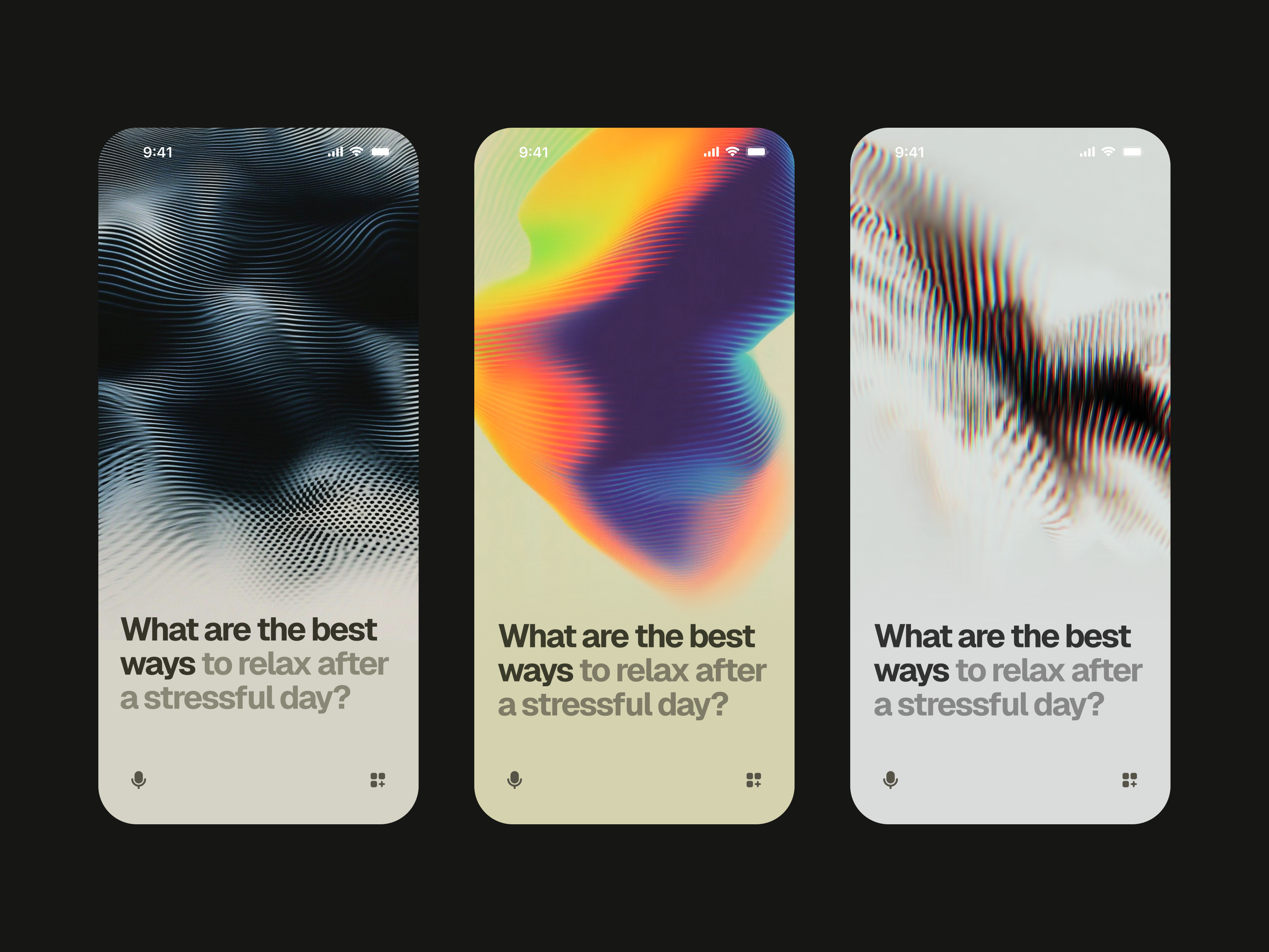 Example of Exploring visuals for AI voice chat