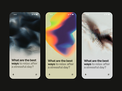 Exploring visuals for AI voice chat ai chat design mobile ui voice