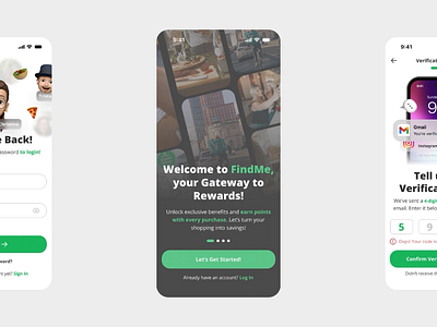 Auth Flow | Onboarding & Sign In Mobile Screen 3d animation app branding design flat graphic design illustration ios login logo logout minimal motion graphics ui uidesign ux