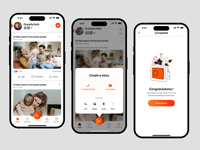 LifeTales – AI story store mobile App ai mobile app ai video ai video editing ai video mobile app app app design audio editing interview ios mobile recording storytelling app ui user interface ux video video ai app video text wavespace