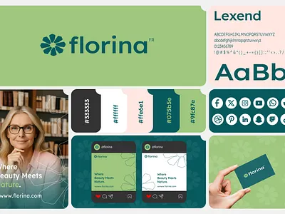 Florina – Natural Beauty Brand Identity Design lexend font