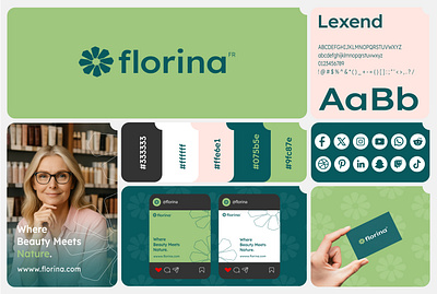 Florina – Natural Beauty Brand Identity Design lexend font