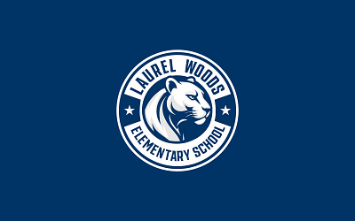 02 Concepts Laurel Woods Elementary School Mascot Badge Logo badge logo graphic design illustration logo logo design mascot mascot logo school design school logo