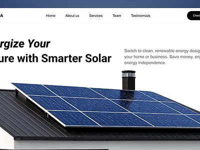 Solar Energy Landing Page 3d clean ui design services energy figma design framer illustration landing page landing page design power solar solar website swan design agency ui ui design uiux ux design webdesign website design website development
