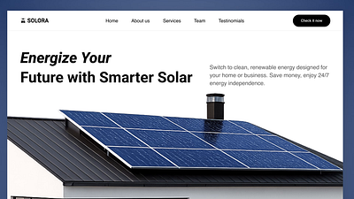 Solar Energy Landing Page 3d clean ui design services energy figma design framer illustration landing page landing page design power solar solar website swan design agency ui ui design uiux ux design webdesign website design website development