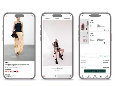 Shayda Store – Minimal E-Commerce Experience for Beauty, Fashion e commerce ecommercedesign elegantui fashionui flutter development flutterapp homedecor laravelbackend minimaldesign mobileui uxforecommerce
