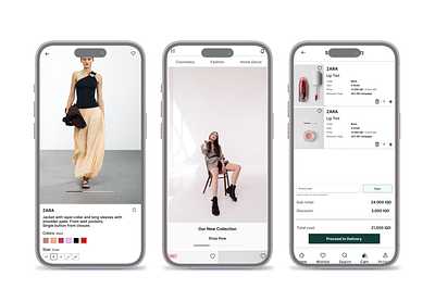Shayda Store – Minimal E-Commerce Experience for Beauty, Fashion e commerce ecommercedesign elegantui fashionui flutter development flutterapp homedecor laravelbackend minimaldesign mobileui uxforecommerce