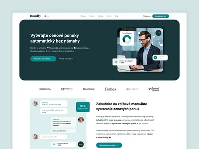 Design for Bondly - tool for automatic quotes, pricing branding design ui ux webdesign