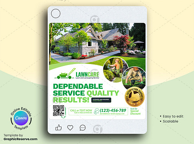 Professional Lawn Care & Landscaping Web Banner Template – Canva canva editable canva template customizable designs digital marketing editable banner gardening services green business home improvement landscaping design landscaping marketing lawn care lawn care marketing local business promo professional banner social media templates