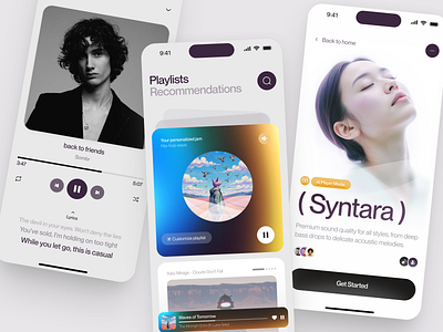 Mobile design for Music app design application design design interface ios app design mobile app product service startup ui uiux ux