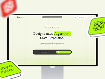 Layerice – Precision-Driven Design Studio Website bento grid bold branding branding studio creative studio dark mode ui design inspiration fisual identity illustration landing page minimalist next js playfull portfolio ui visual identity web design website y2k youth